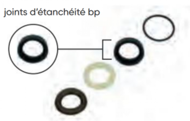 Pièces détachées pour pompes Kit 47110 joints HP diam18 pompe RR